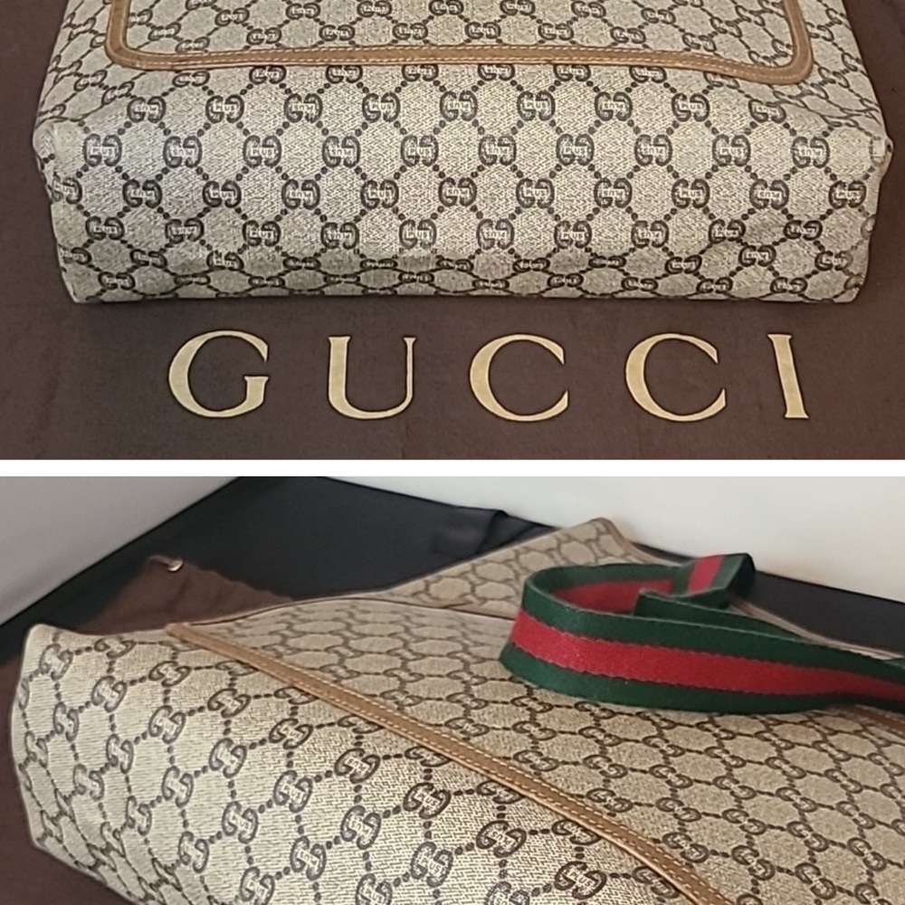 GUCCI PLUS VINTAGE 70’S WEB SHERRY TOTE FROM LIMITED RUN GUCCI PLUS COLLECTION
